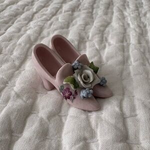 Vintage Glass Miniature High Heel Shoes